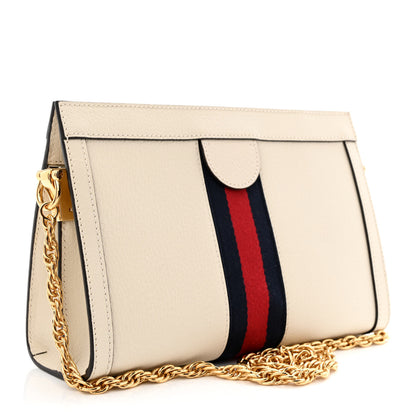 Gucci Textured Calfskin Web Small Ophidia Chain Shoulder Bag Mystic White 3 of 10