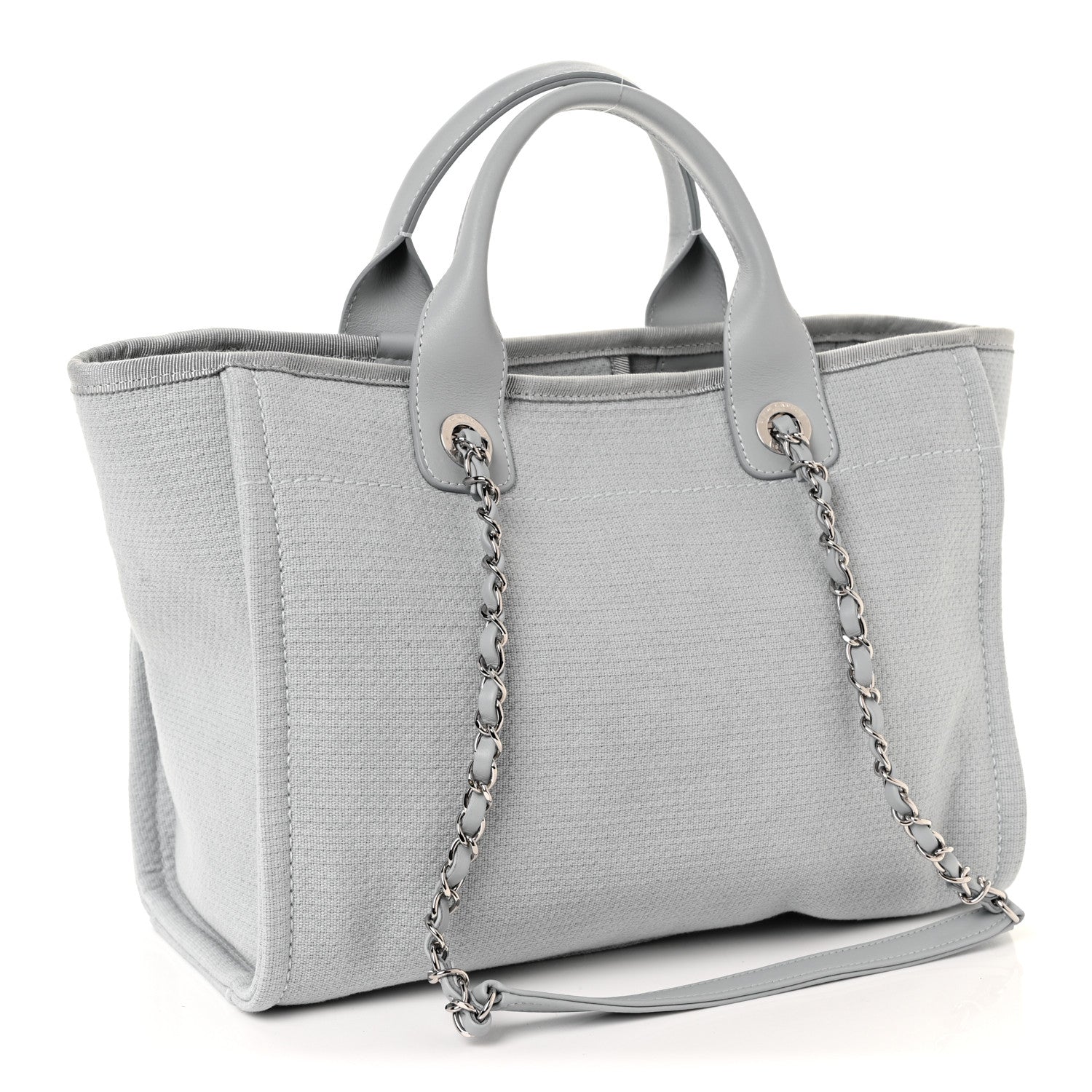 Chanel Mixed Fibers Small Deauville Tote Grey 2 of 10