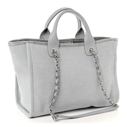 Chanel Mixed Fibers Small Deauville Tote Grey 2 of 10
