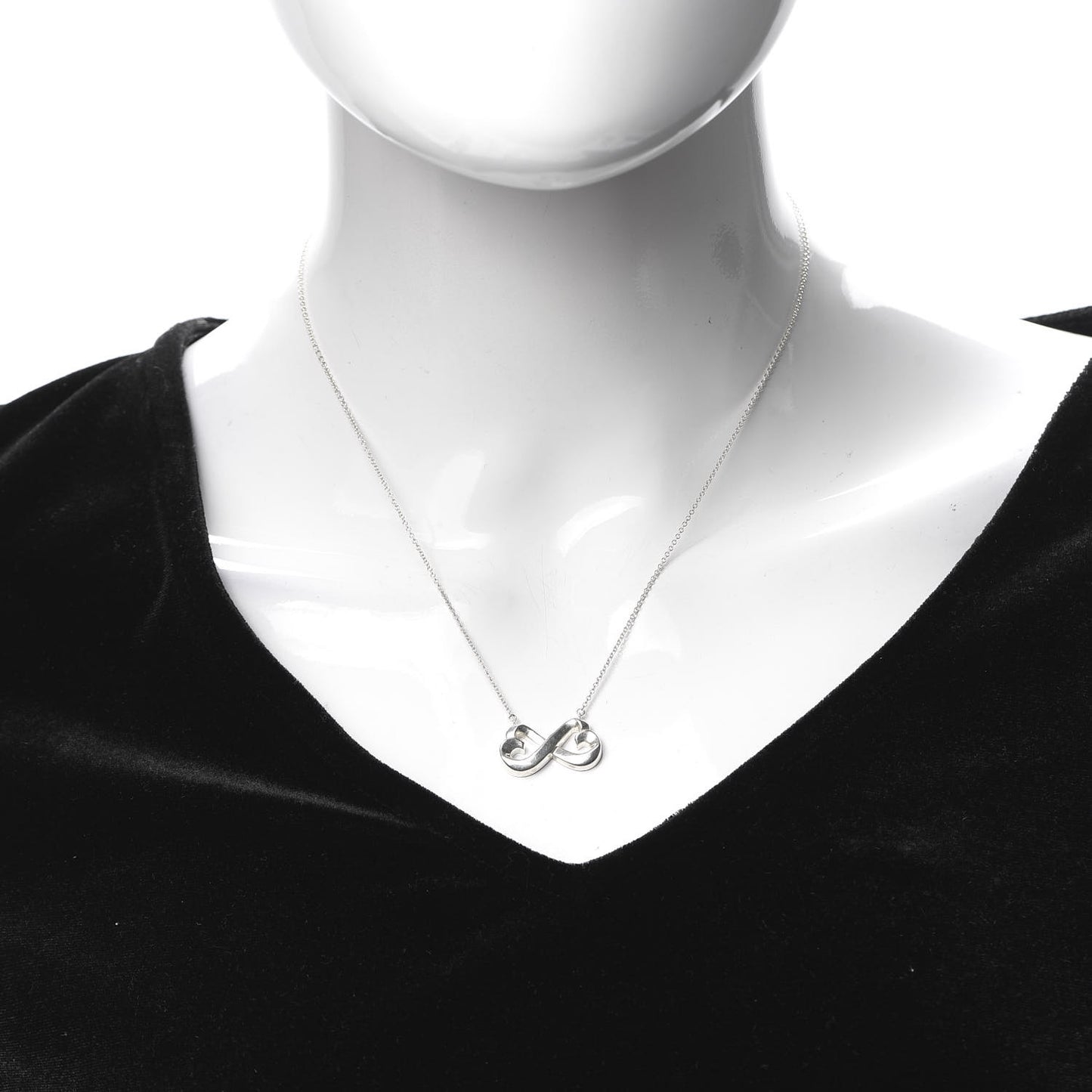 Sterling Silver Paloma Picasso Double Loving Heart Pendant Necklace