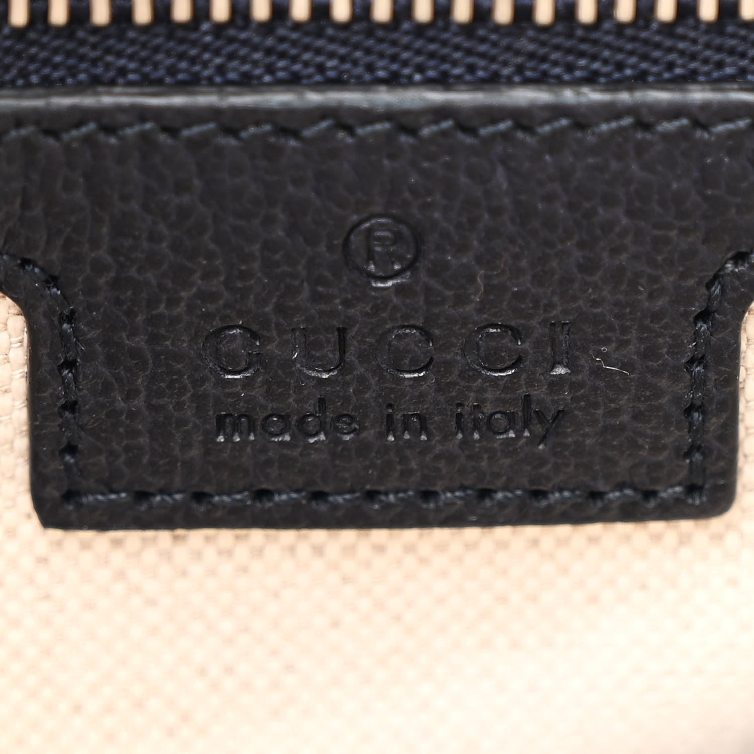 Gucci GG Supreme Monogram Textured Dollar Calfskin Web Ophidia Wristlet Shoulder Bag Black Blue 6 of 10