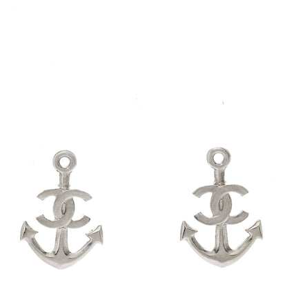 Chanel Metal Anchor CC Earrings Silver 1 of 5
