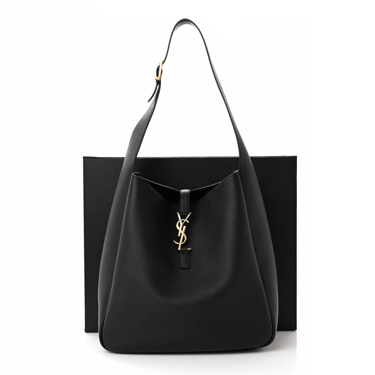 Saint Laurent Smooth Calfskin Large Le 5 A 7 Soft Hobo Black 12 of 12