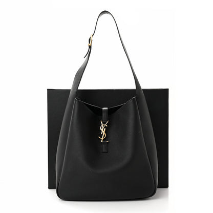 Saint Laurent Smooth Calfskin Large Le 5 A 7 Soft Hobo Black 12 of 12