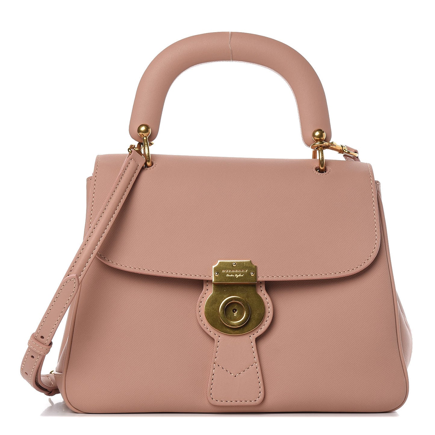 Trench Calfskin Medium DK88 Top Handle Bag Ash Rose