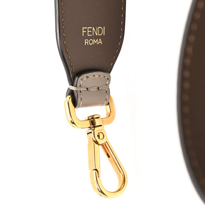 Fendi Calfskin Shiny Nappa Lace Up Bow Strap You Brown 3 of 4