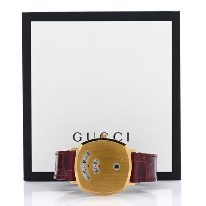 Gucci Stainless Steel Alligator 38mm Grip Quartz Watch Burgundy 5 of 5