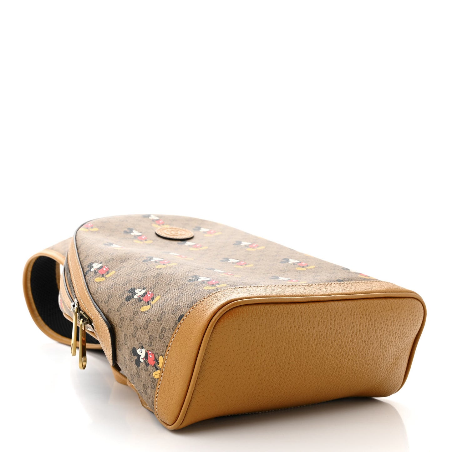 X DISNEY Mini Vintage GG Supreme Monogram Mickey Mouse Small Dome Backpack Beige Vintage Sun Oil