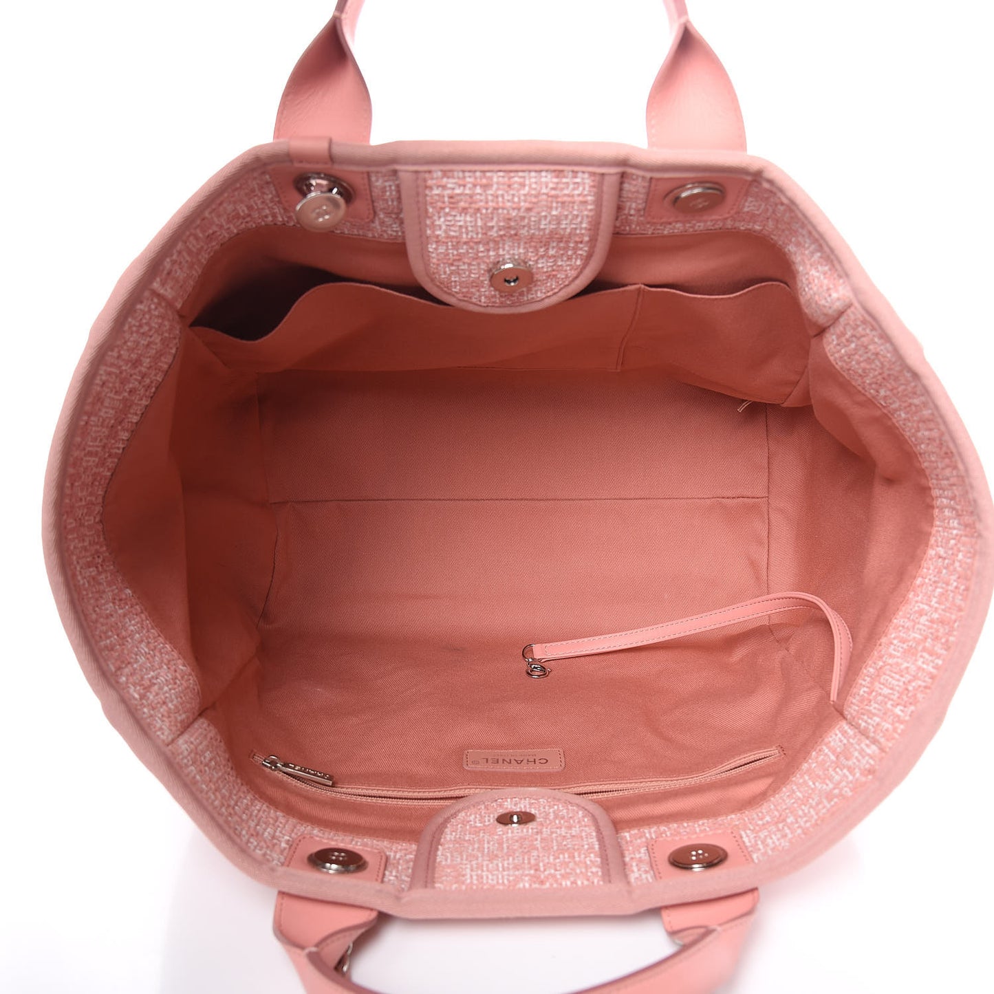 Straw Lurex Large Deauville Tote Pink