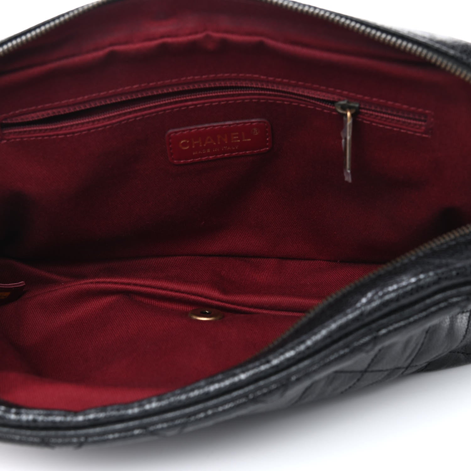 Chanel Crumpled Grained Calfskin Quilted Large Shiva Flap Black 6 of 10