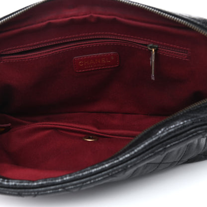 Chanel Crumpled Grained Calfskin Quilted Large Shiva Flap Black 6 of 10