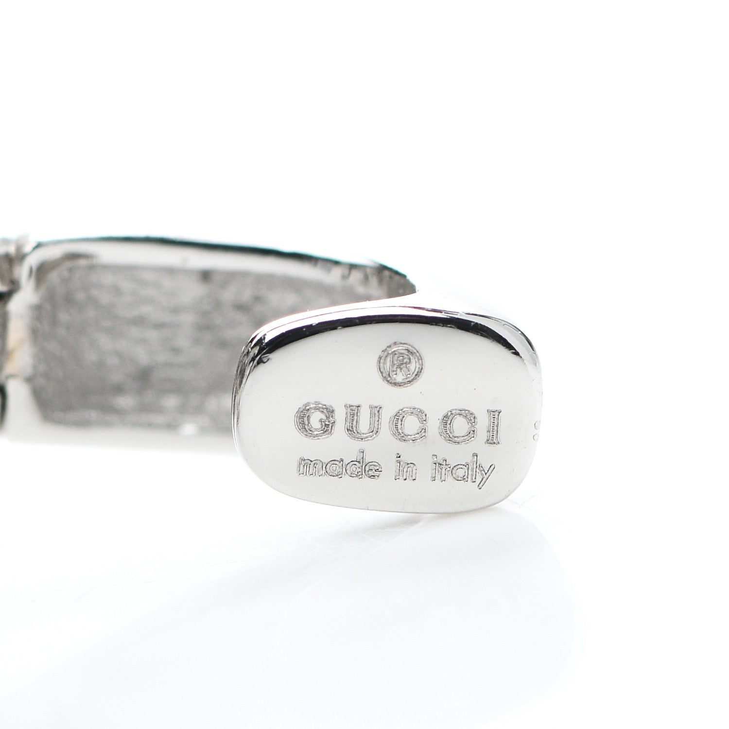 Gucci 18K White Gold Diamond Running G Clip On Earrings 4 of 5