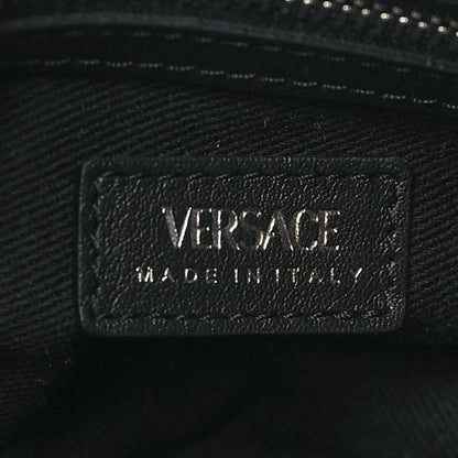Versace Calfskin Mini Repeat Zip Hobo Black 6 of 9