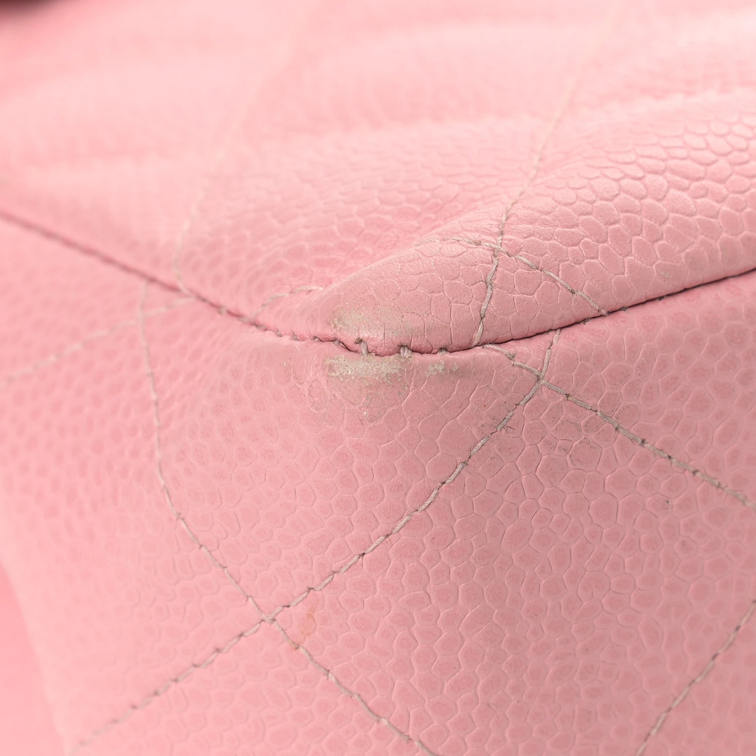 Chanel Caviar Quilted Jumbo Single Flap Pink 8 of 17