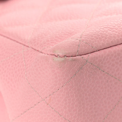 Chanel Caviar Quilted Jumbo Single Flap Pink 8 of 17