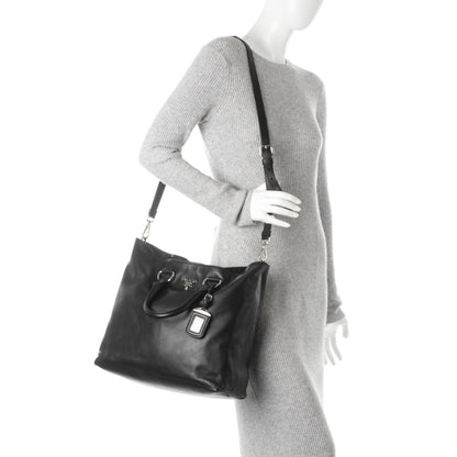 Prada Soft Calf Shopping Tote Nero Black 2 of 8