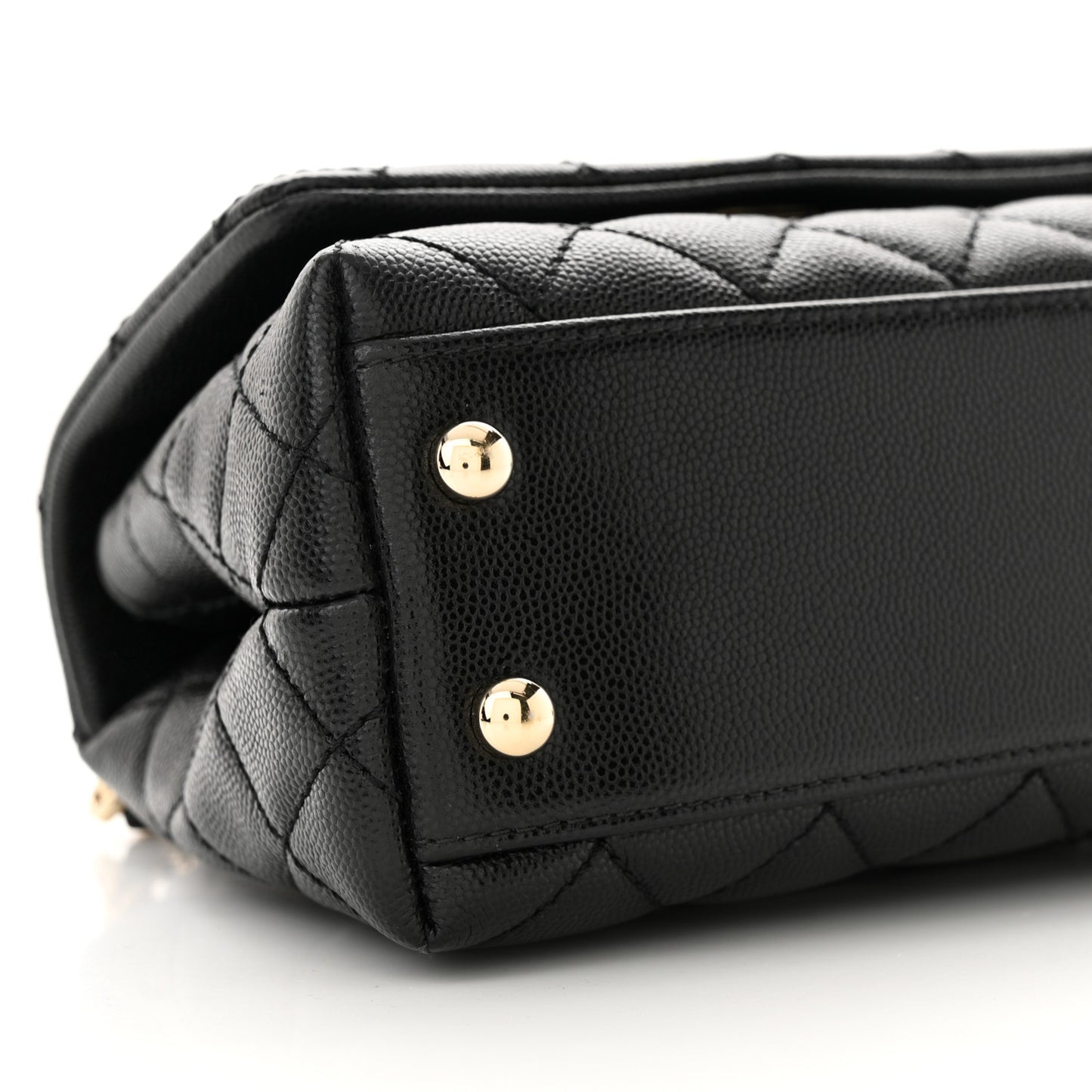 Caviar Quilted Extra Mini Coco Handle Flap Black