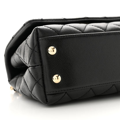 Chanel Caviar Quilted Extra Mini Coco Handle Flap Black 9 of 12