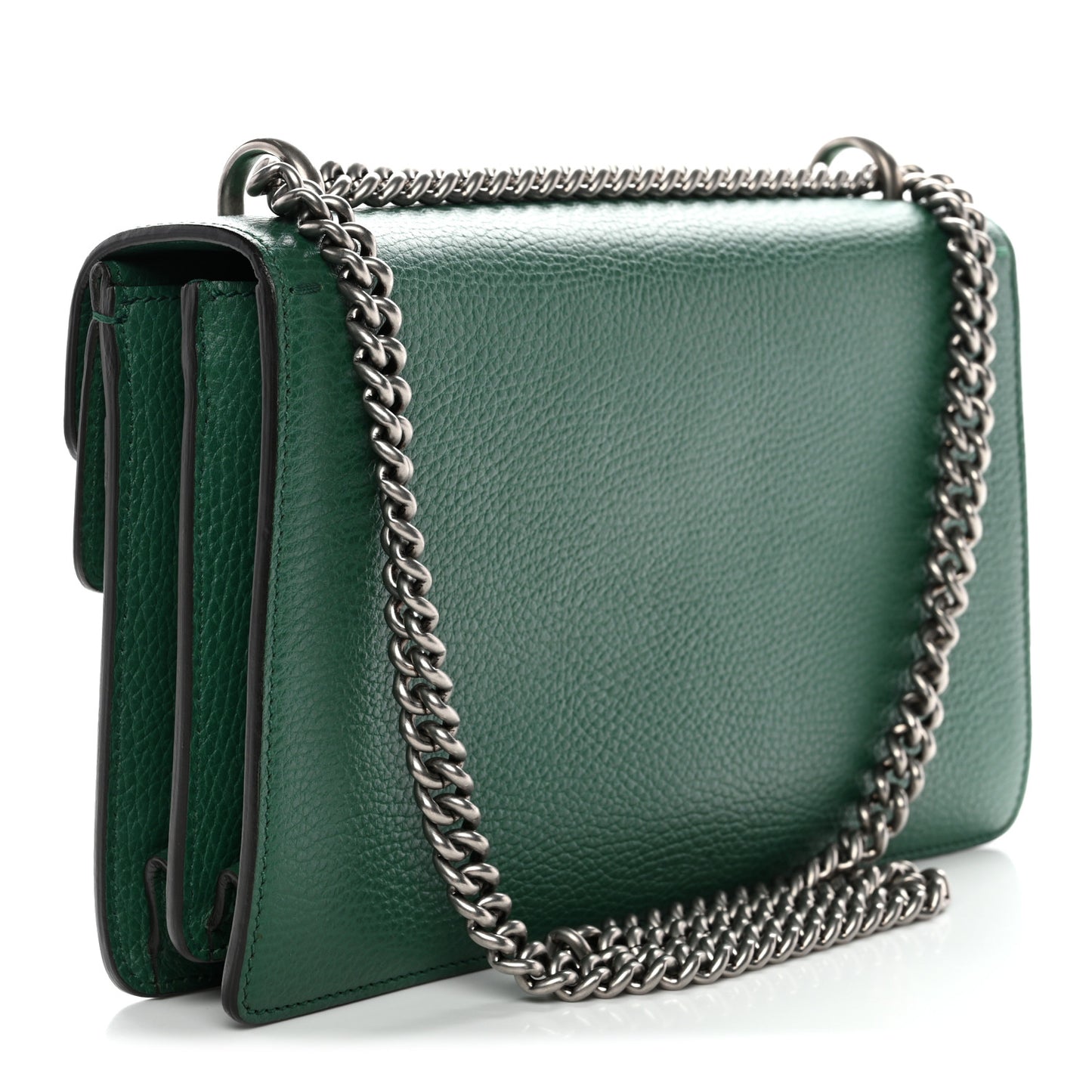 Pebbled Calfskin Small Dionysus Shoulder Bag Emerald