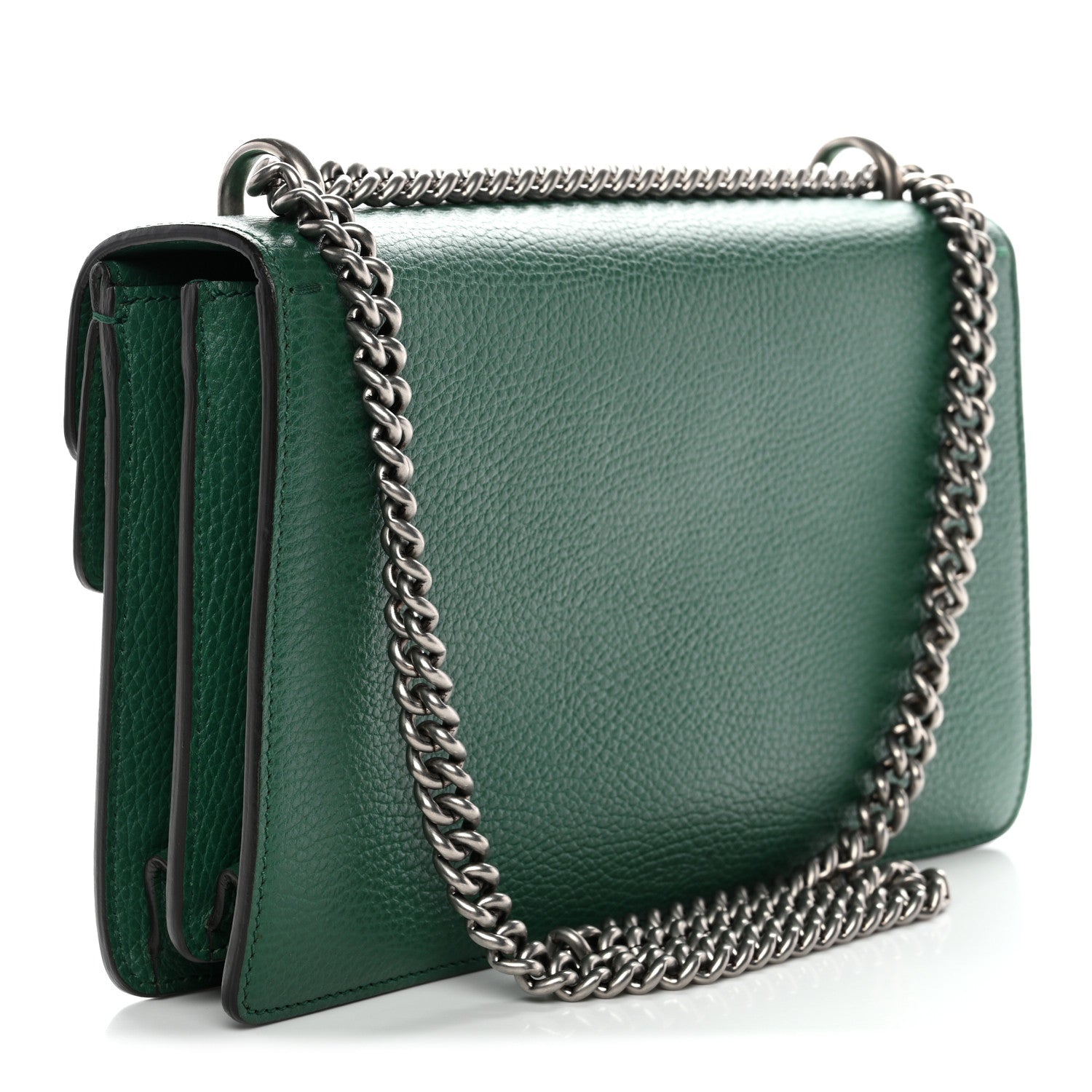 Gucci Pebbled Calfskin Small Dionysus Shoulder Bag Emerald 3 of 12