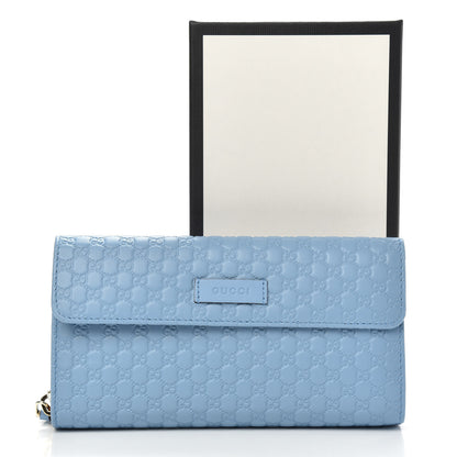 Gucci Soft Microguccissima Continental Zip Wallet Mineral Blue 11 of 12