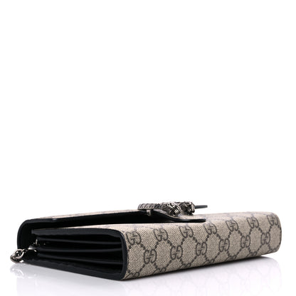 Gucci GG Supreme Monogram Mini Dionysus Chain Wallet Beige Black 4 of 9