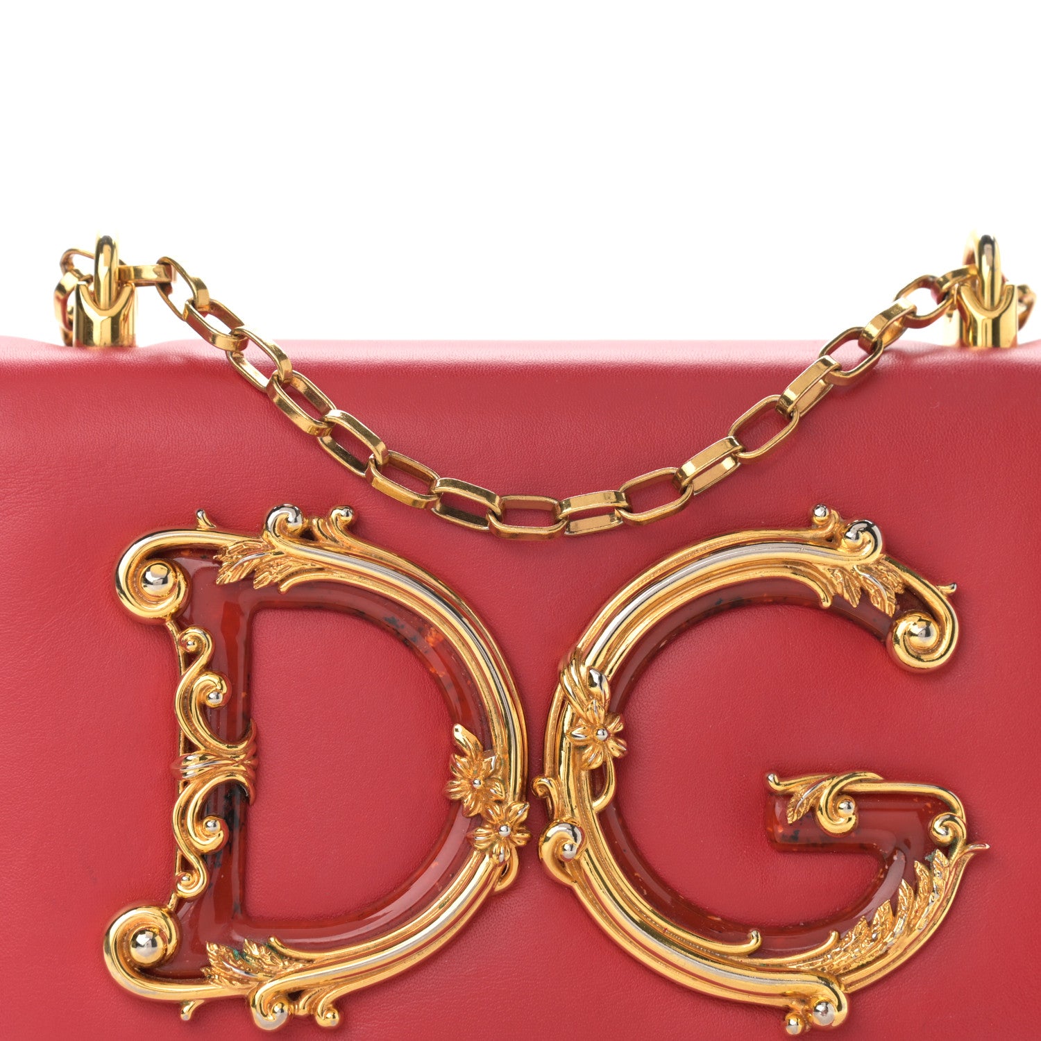 Dolce & Gabbana Nappa DG Girls Shoulder Bag Red 7 of 13