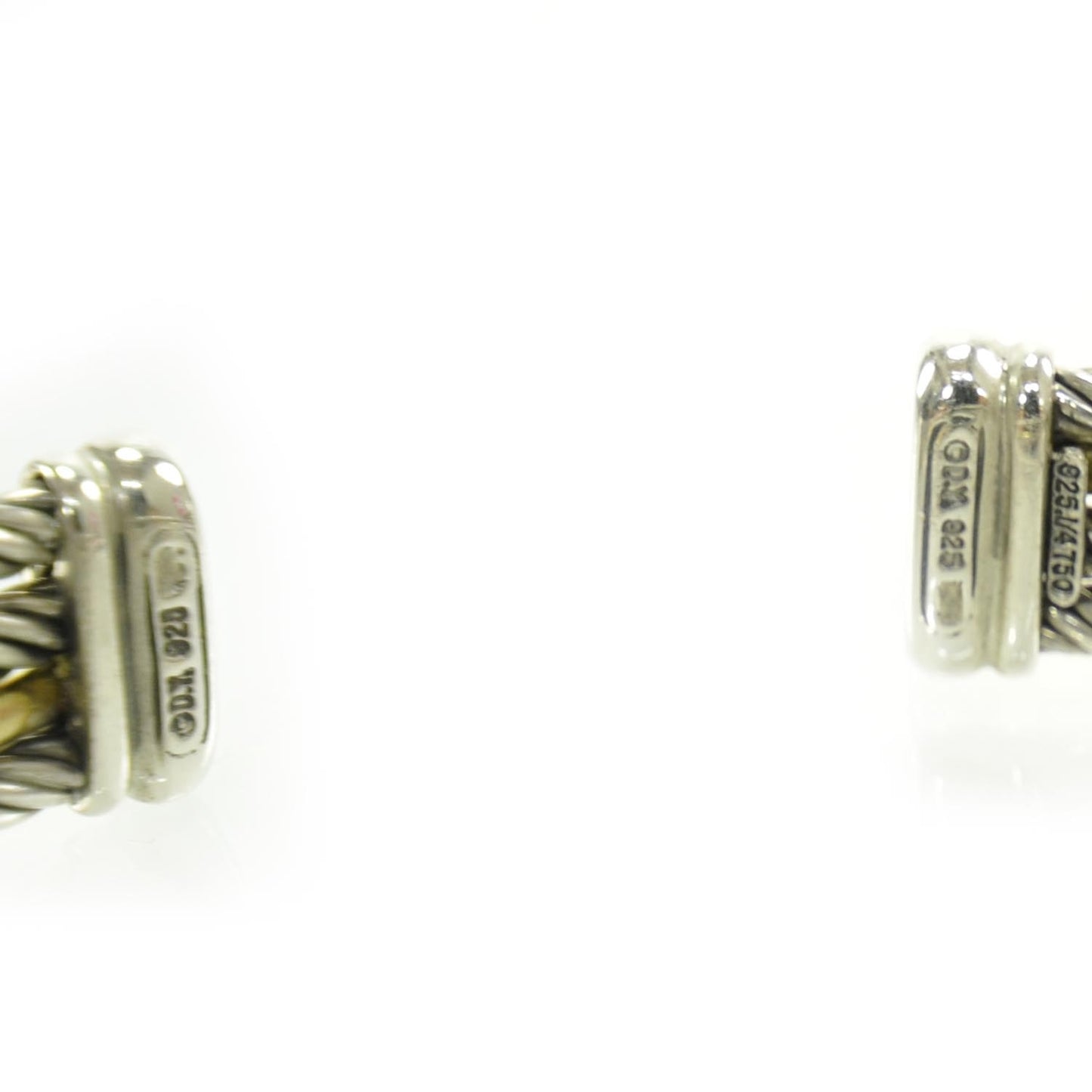 Sterling Silver and 18k Gold Crossover Cuff