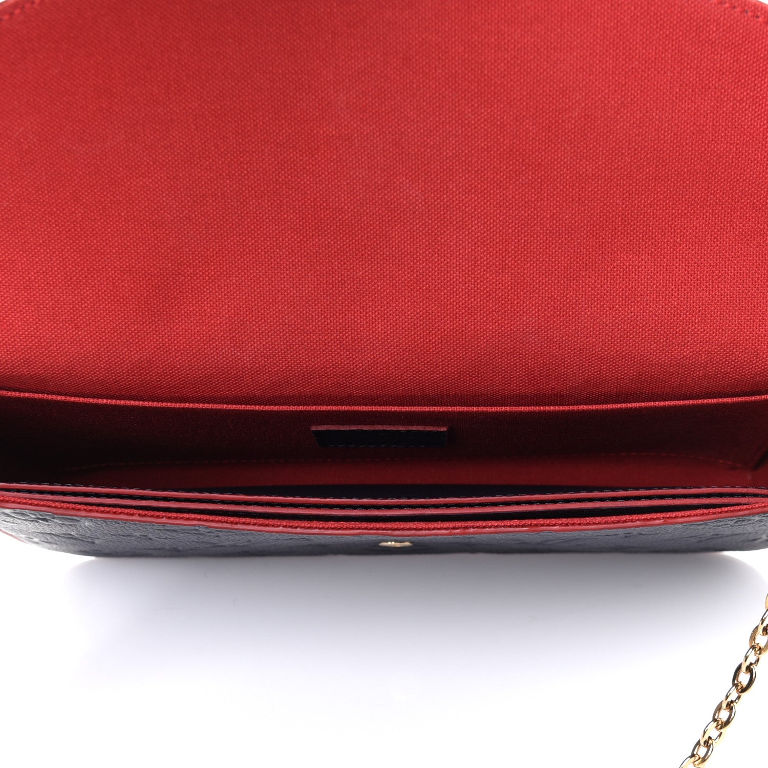 Louis Vuitton Empreinte Pochette Felicie Chain Wallet Marine Rouge 6 of 6