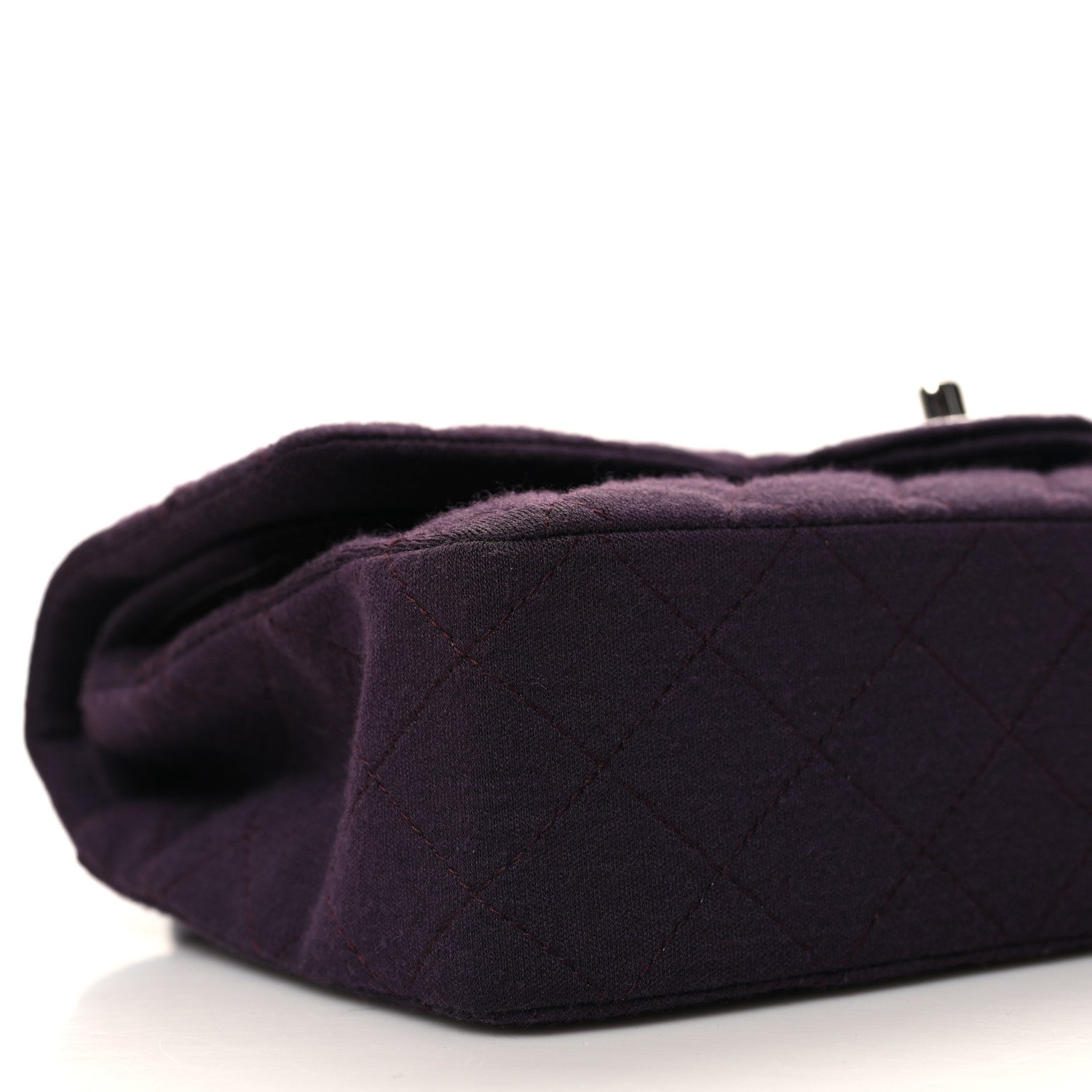 Chanel Jersey Quilted Medium Double Flap Purple 9 of 11