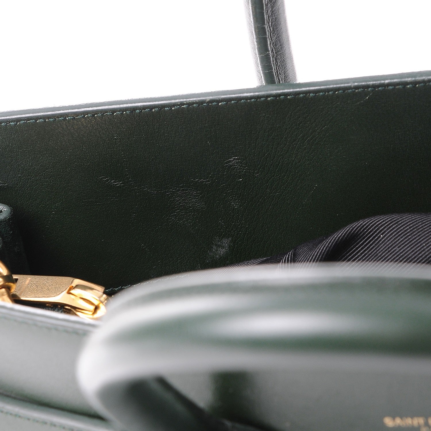Saint Laurent Calfskin Small Sac De Jour Dark Green 9 of 16