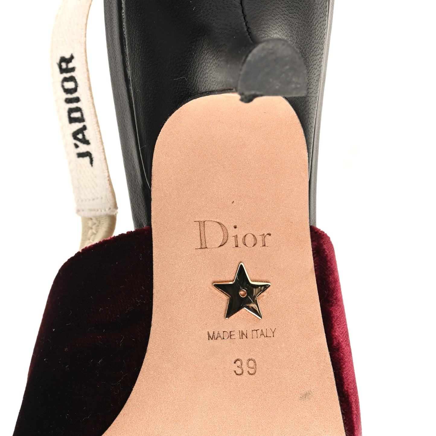 Velvet Ribbon J'Adior Slingback 65mm Pumps 39 Deep Amaranth