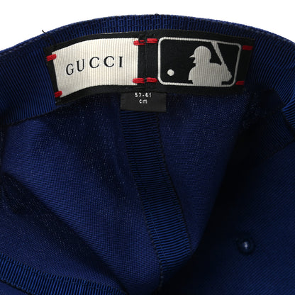 Gucci X MLB Cotton NY Yankees Baseball Hat 57-61 Blue 8 of 9