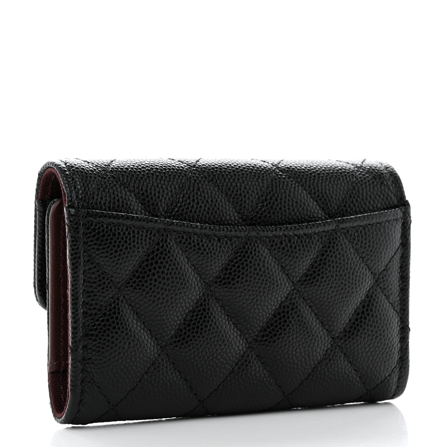 Chanel Caviar Quilted Classic 4 Key Holder Wallet Black 3 of 8
