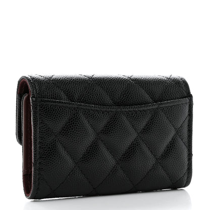 Chanel Caviar Quilted Classic 4 Key Holder Wallet Black 3 of 8