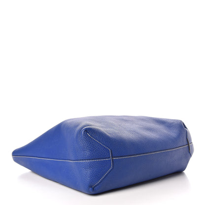 Hermes Taurillon Clemence Double Sens 36 Reversible Tote Graphite Bleu Electrique 7 of 23