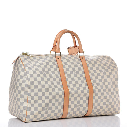 Louis Vuitton Damier Azur Keepall 50 3 of 14