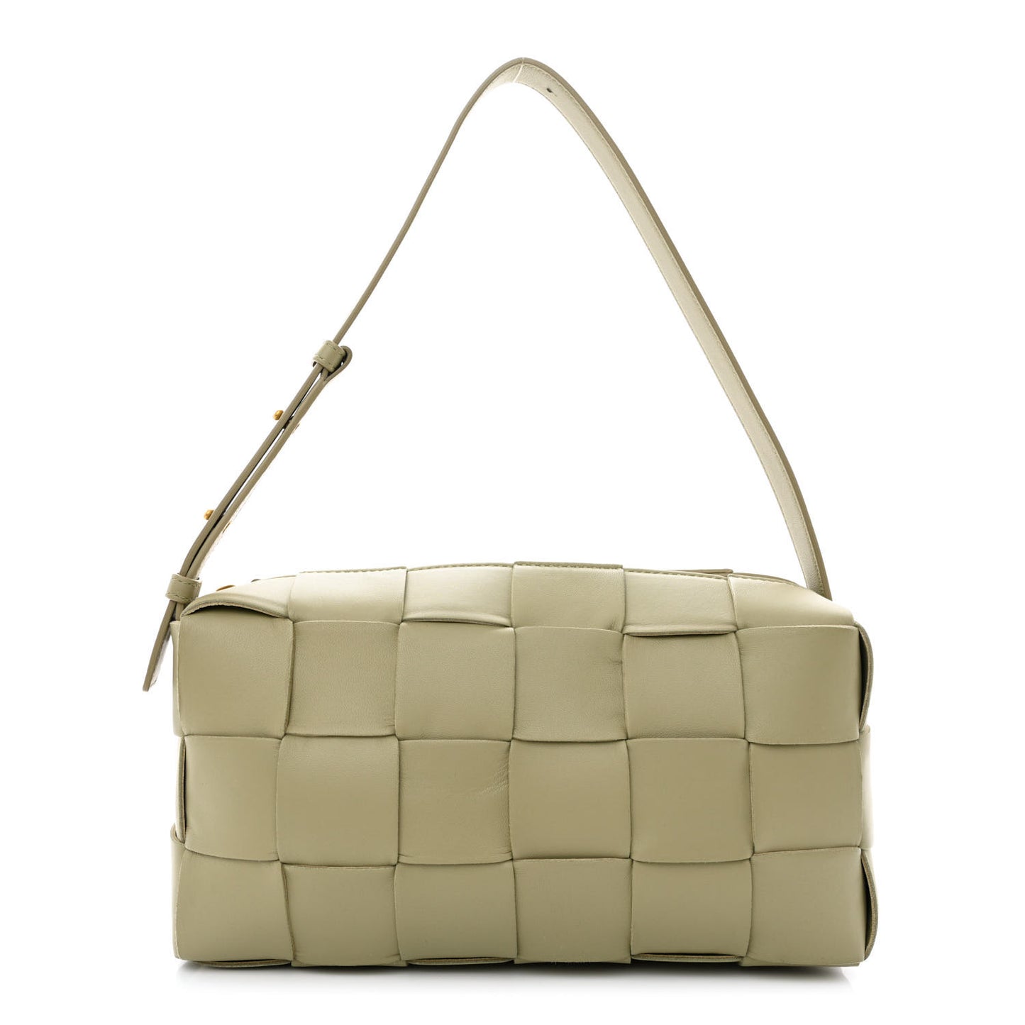 Lambskin Maxi Intrecciato Brick Cassette Bag Beige