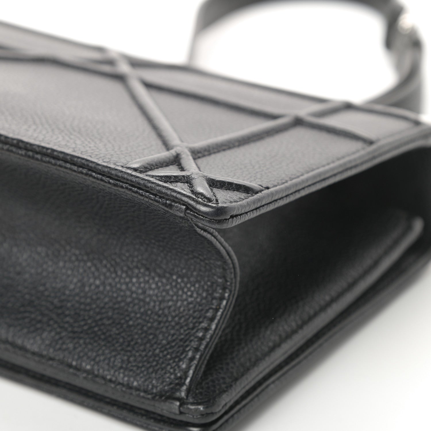 Christian Dior Grained Calfskin Small Diorama Flap Bag Black 12 of 16