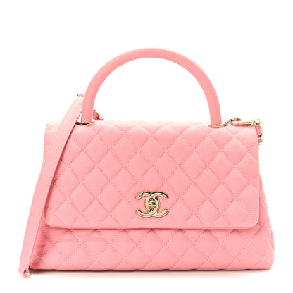 Chanel Caviar Quilted Small Coco Handle Flap Pink 1 of 9