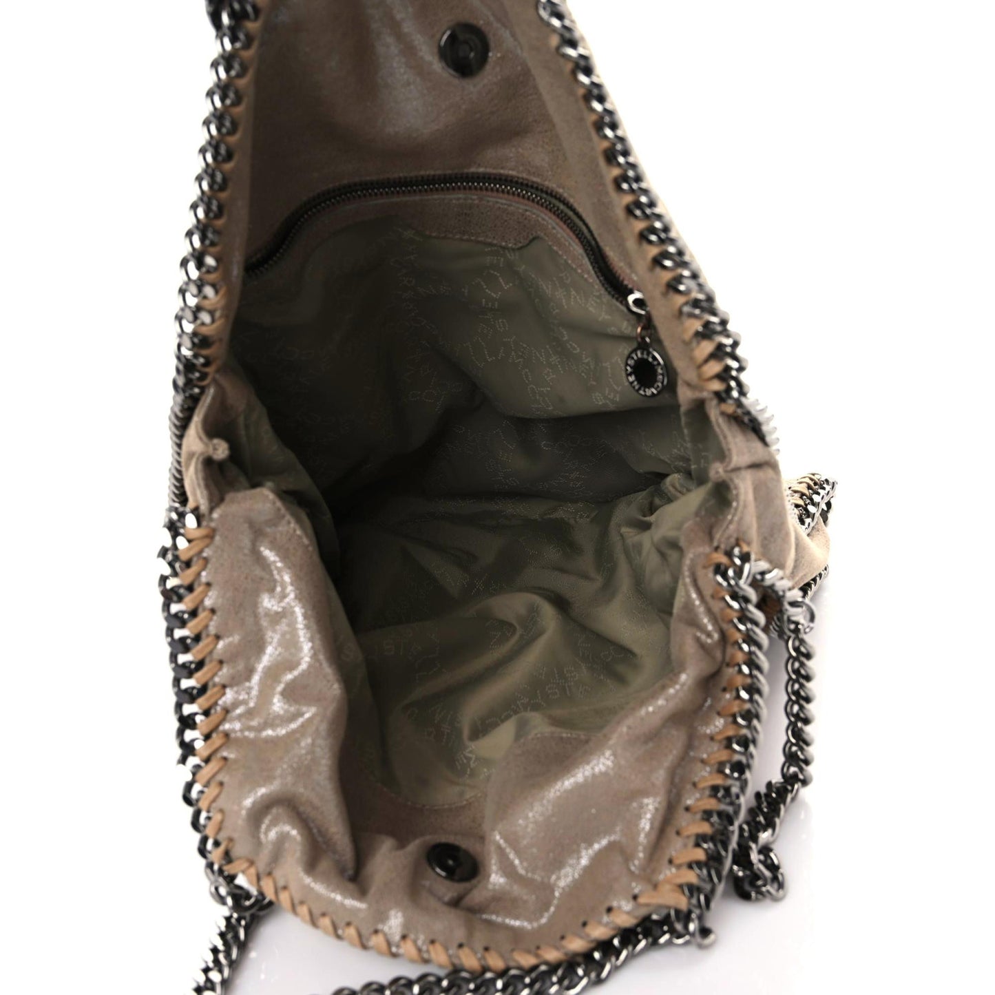 Shaggy Deer Falabella Fold Over Tote Taupe