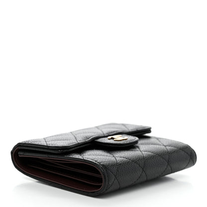 Chanel Caviar Quilted Compact Flap Wallet Black 4 of 8