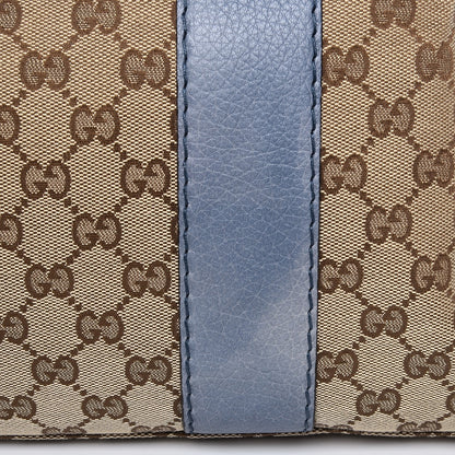 Gucci Monogram Medium Bamboo Bar Tote Blue 8 of 15