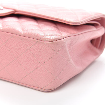 Chanel Caviar Quilted Medium Double Flap Pink 12 of 17