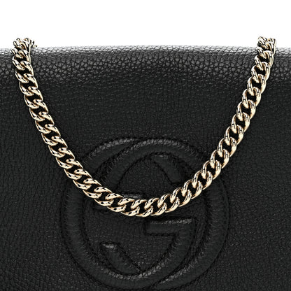 Gucci Pebbled Calfskin Medium Soho Flap Crossbody Black 8 of 10