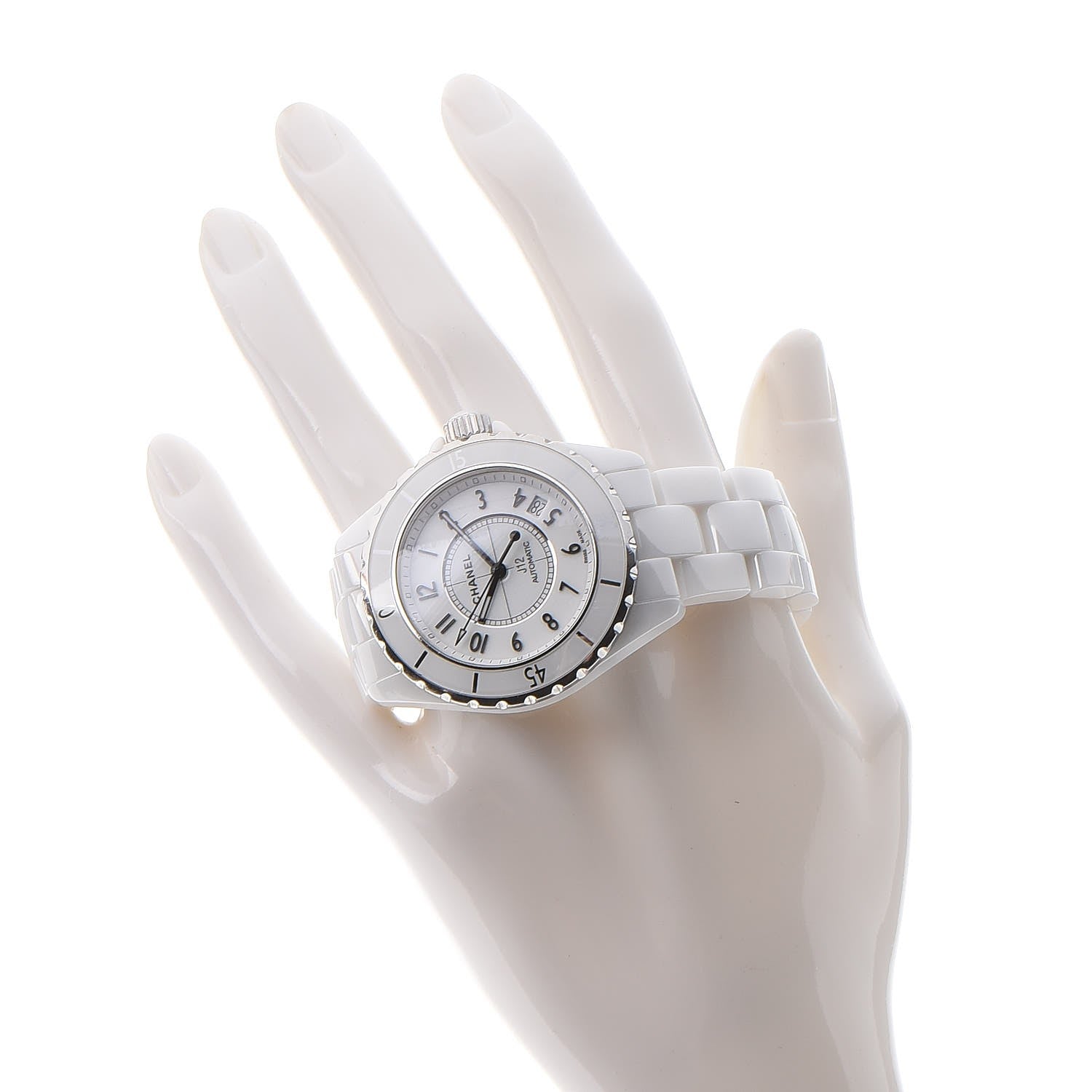 Chanel Stainless Steel Ceramic 38mm J12 Automatic Watch White 2 of 9
