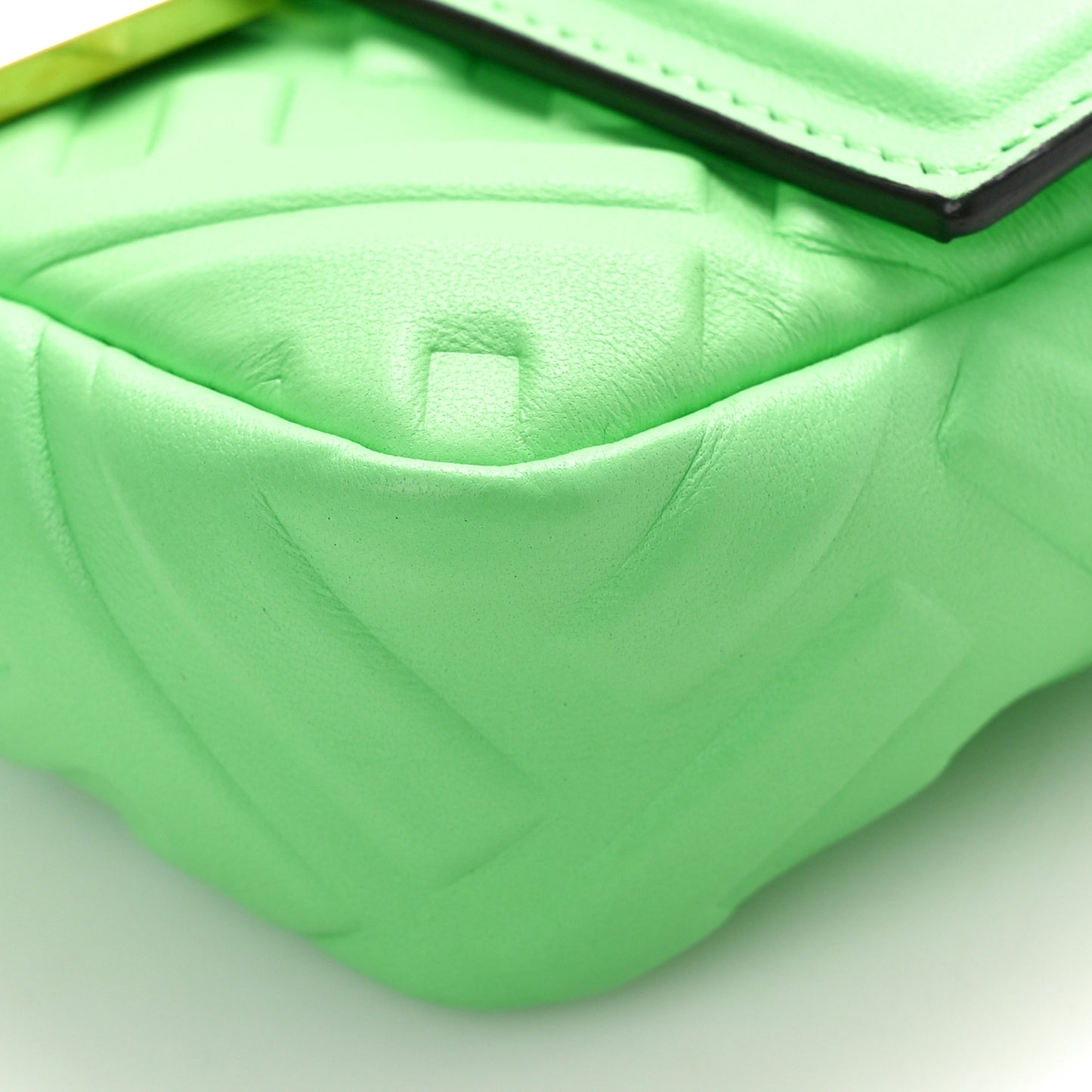 Nappa FF 1974 Embossed Mini Baguette Tomatillo