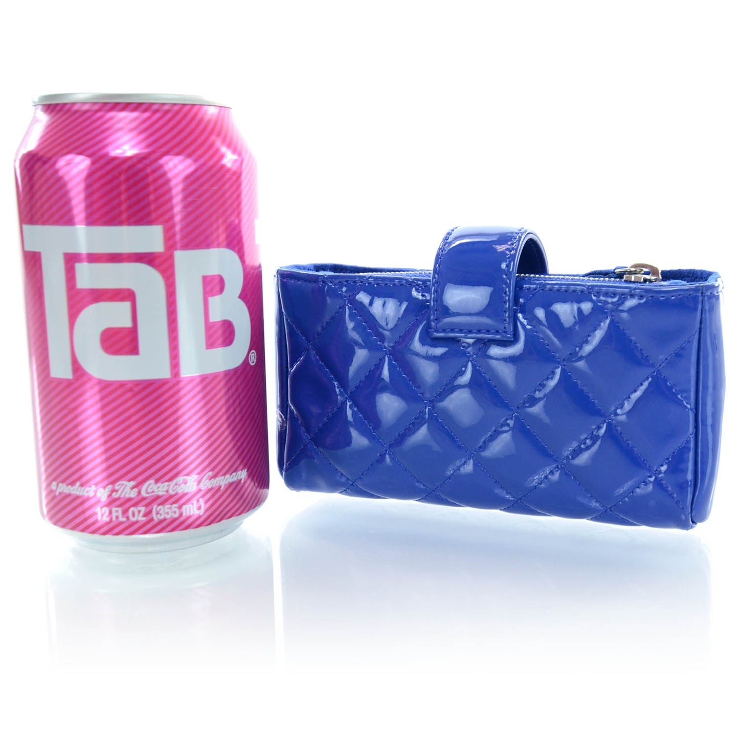 Patent Card Case and Bill Holder Bright Blue