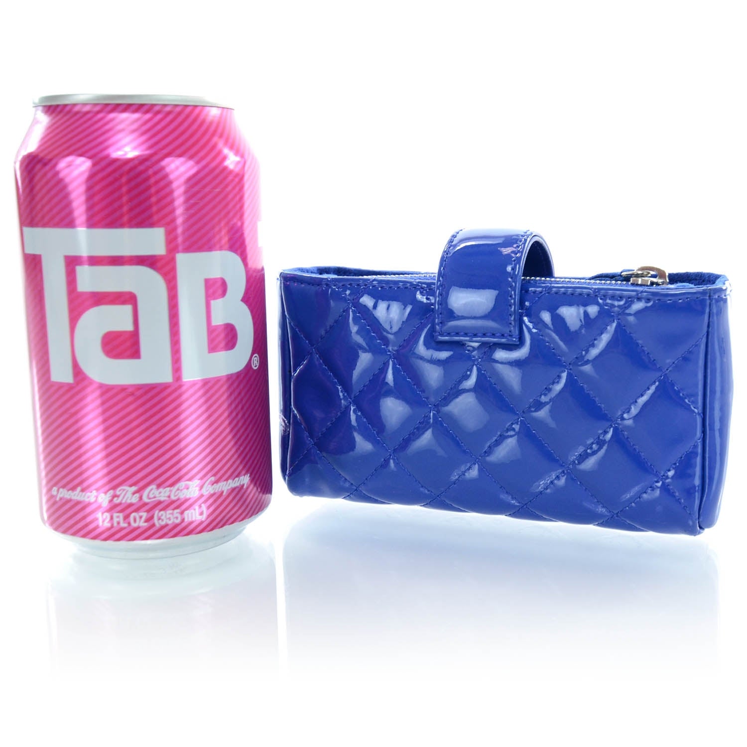 Chanel Patent Card Case and Bill Holder Bright Blue 2 of 6