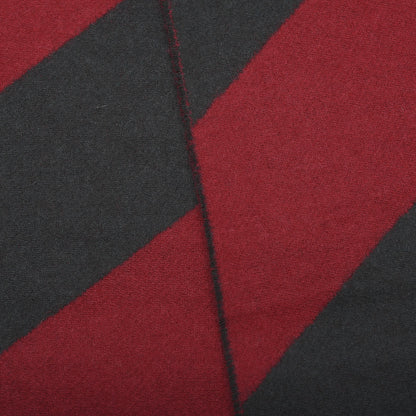 Hermes Cashmere Fringe Scarf Red Grey 2 of 5